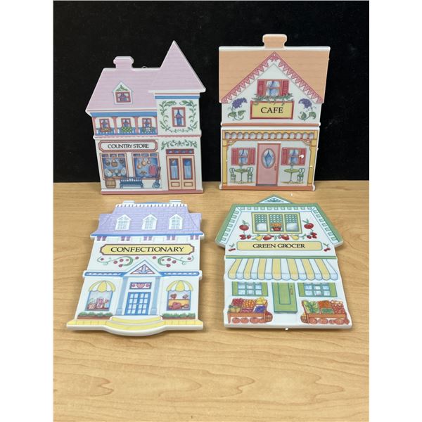 The Lenox Village Fine Porcelain Trivets x 4