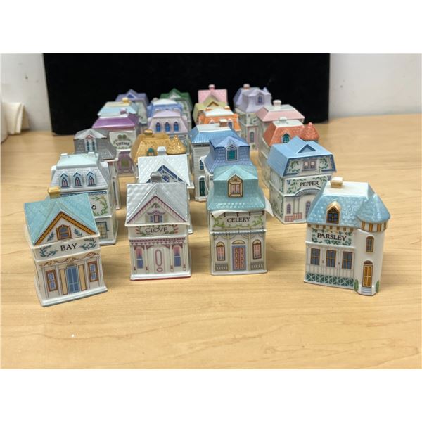 The Lenox Village Fine Porcelain Spice Village - 24 (most have original boxes)