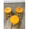 Image 4 : 3 Wooden Stools USA Made - 24" seat height
