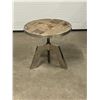 Image 1 : Unusual Metal Base Adjustable Side Table 20"W