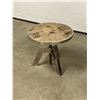 Image 2 : Unusual Metal Base Adjustable Side Table 20"W