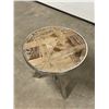 Image 3 : Unusual Metal Base Adjustable Side Table 20"W