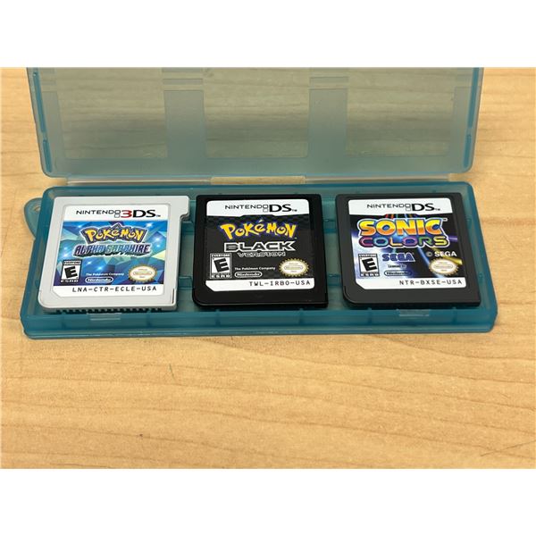 Nintendo DS Pokémon Black Version / Pokémon Alpha Saphire & Sonic Colors - not tested
