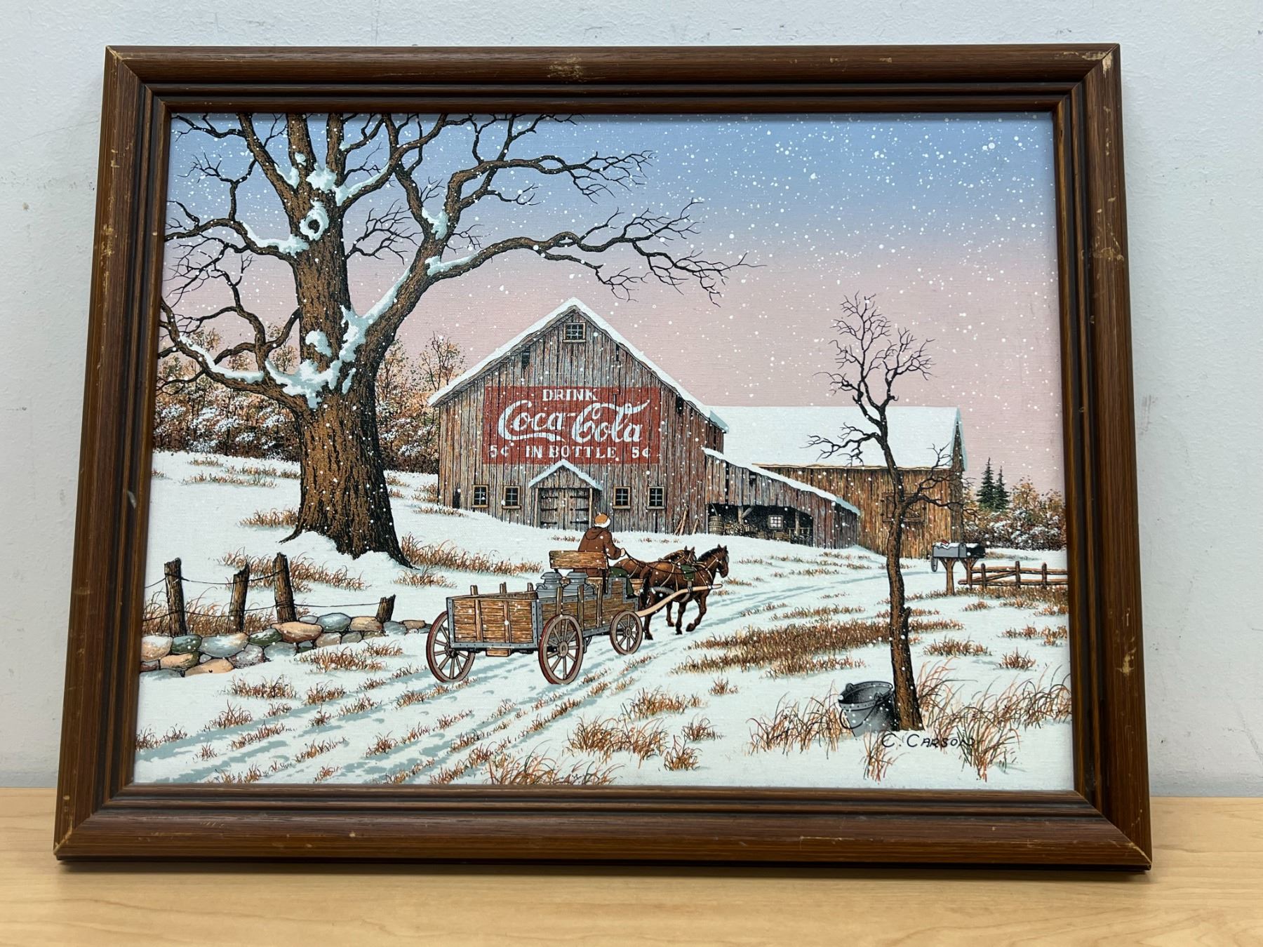 C. Carson Original Farm Scene - Approx: 18.75x14.75
