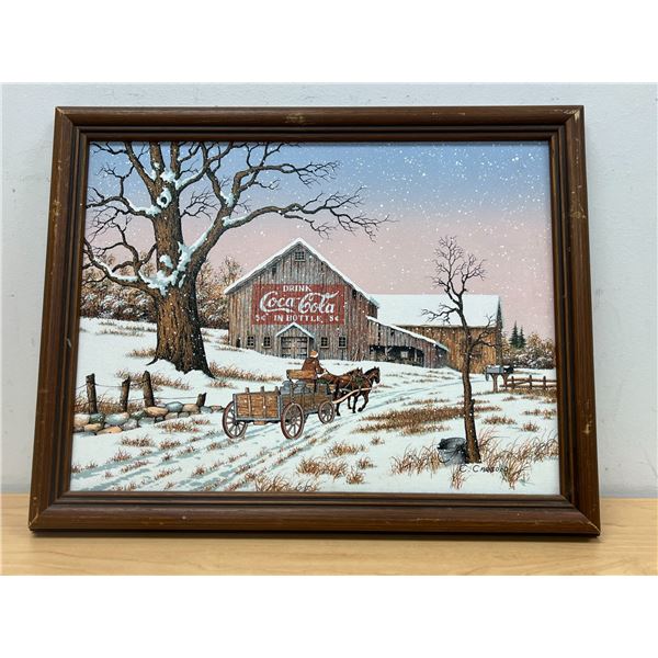 C. Carson Original Farm Scene - Approx: 18.75x14.75" - frame shows scuffs - see all photos
