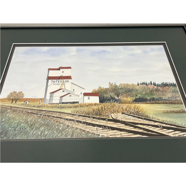 Thomas Chan "Sentinel of the Prairie" Frame/glass as is Approx: 16.25x20.25"