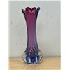 Image 1 : Nice Purple / Blue Art Glass Vase 11.25"