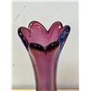 Image 4 : Nice Purple / Blue Art Glass Vase 11.25"