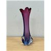 Image 5 : Nice Purple / Blue Art Glass Vase 11.25"