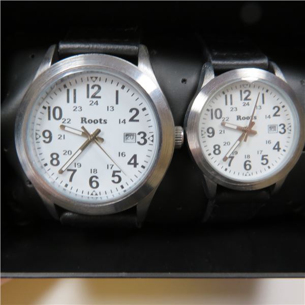 ROOTS - matching men's and woman's watch set (see description and photos for details)