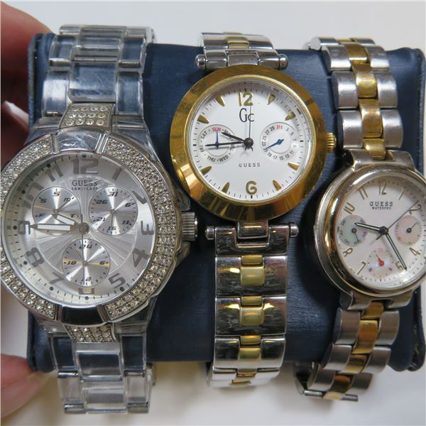 Set of 3 women's GUESS watches (see description and photos for details)
