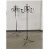 Image 1 : 2 Wrought Iron Floor Candle Holders - Approx: 58.5" tall