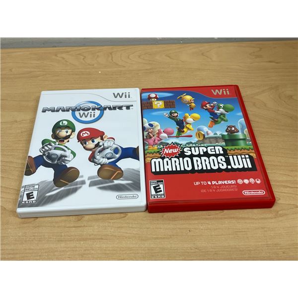 Nintendo Wii Mario Kart & New Super Mario Bros.