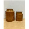 Image 1 : 2 Hornsea (England) Saffron Storage Canisters - Larger Approx: 8"T 6"W