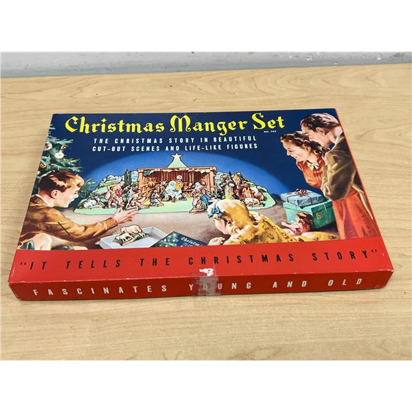 Vintage Christmas Manger Cardboard Folding Set No. 743 - see all photos