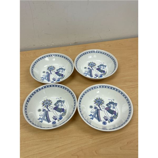 4 MCM Figgjo Flint (Norway) Cereal Bowls Turi Design Lotte 6.75"