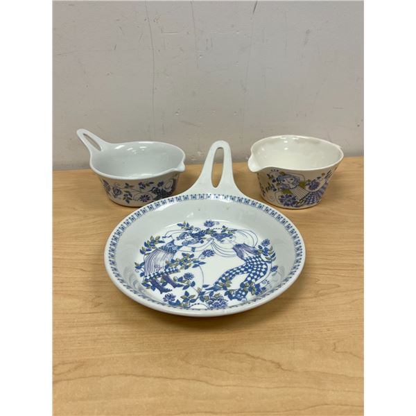 3 MCM Figgjo Flint (Norway) Serving Pieces Turi Design Lotte (Handled pan 8")