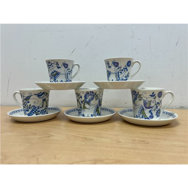 5 MCM Figgjo Flint (Norway) Cups & Saucers Turi Design Lotte