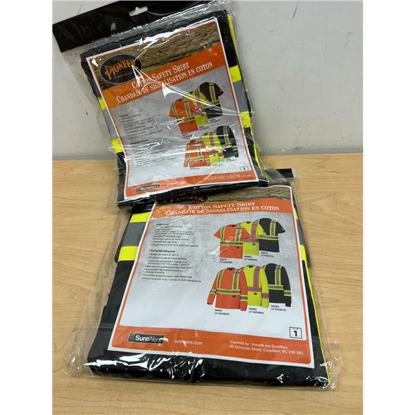 2 New Cotton Safety Shirts XL