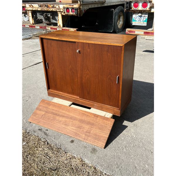 Mid Century Storage Cabinet with Adjustable Shelf - Approx: 37.5x14" & 29"T