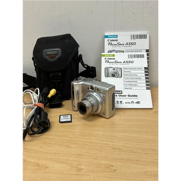 Canon Power Shot A550 Digital Camera 7.1 megapixel 4X Zoom with accessories