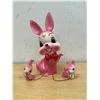 Image 1 : Vintage Rabbit Bunnies Ceramic Figures - tallest 8.5"