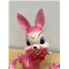 Image 2 : Vintage Rabbit Bunnies Ceramic Figures - tallest 8.5"