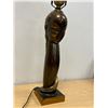 Image 4 : Unusual Cast Metal Figural Table Lamp - Works no shade 24.5" to top of finial