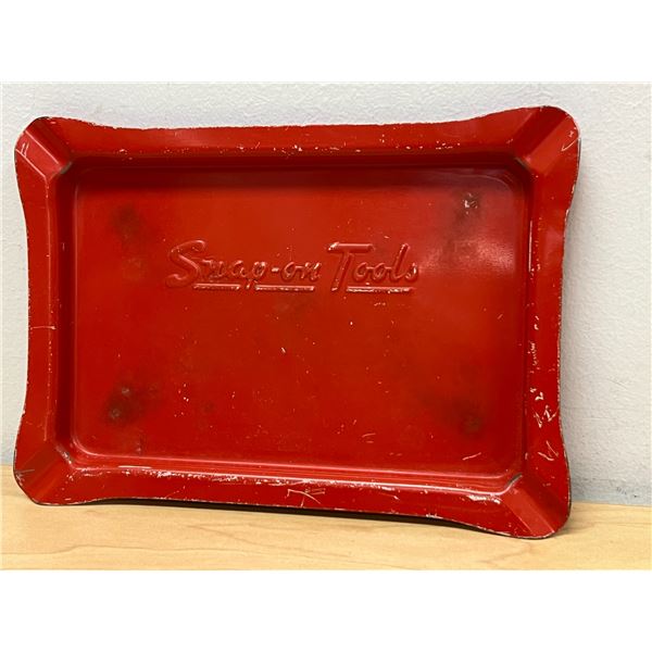 Vintage Snap-on Tools Embossed Metal Ashtray Approx: 7.5x5.25"
