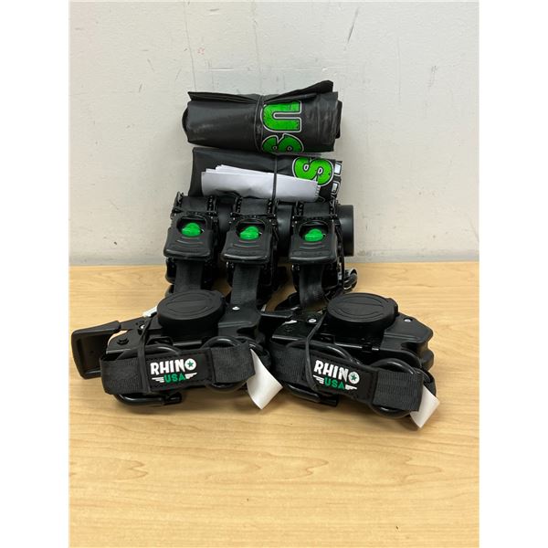 5 New Rhino USA Tie Down Straps with 2 Bags