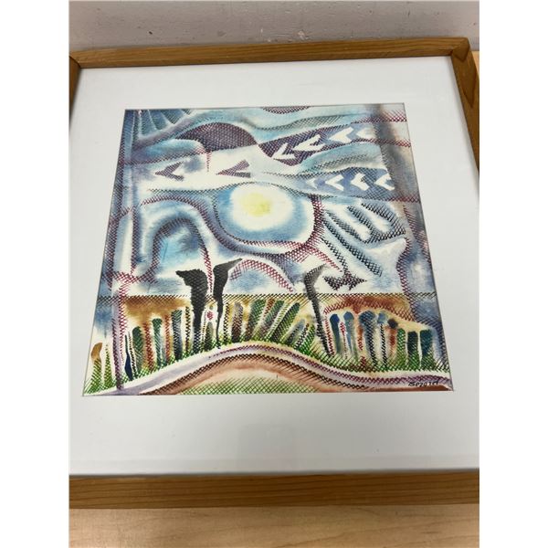 Real Berard Framed Art - Approx: 17x17"