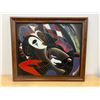 Image 1 : Original Abstract Art on Canvass - Unknown Artist - Approx: 24x28"