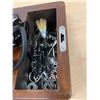 Image 5 : Time Capsule Singer Sewing Machine in Wooden Case with Key