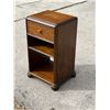 Image 2 : Antique Deco Side Table with Drawer - Approx: 13.5x12" & 24"T