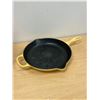 Image 3 : 2 Le Creuset (France) Enamelled Cast Iron Skillets 10 1/4 & 11 3/4"- some use, see all photos