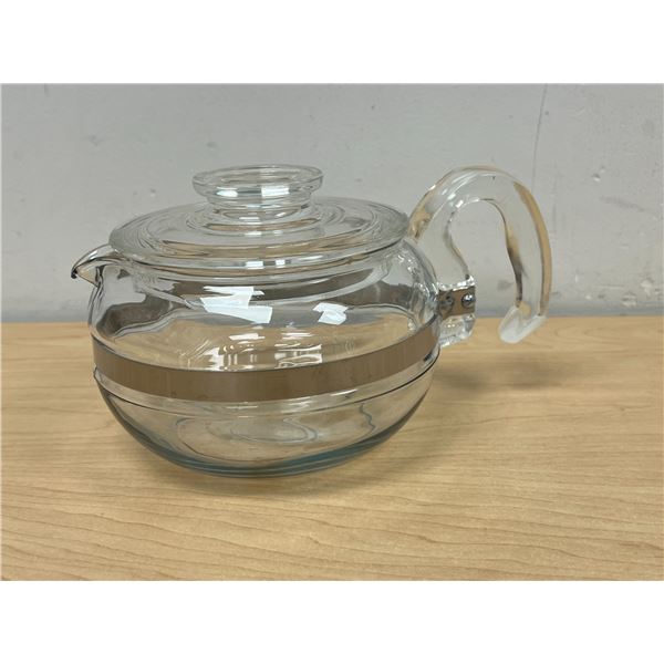 Vintage Pyrex Blue Tint Flameware 6 cup Tea Pot
