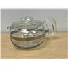 Image 1 : Vintage Pyrex Blue Tint Flameware 6 cup Tea Pot