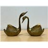 Image 2 : 2 Brass Bird Swans tallest 6.5"