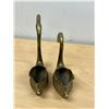 Image 4 : 2 Brass Bird Swans tallest 6.5"