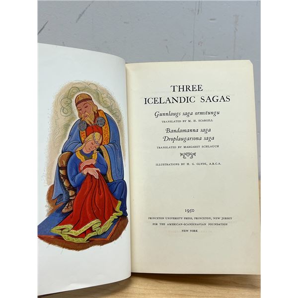 1950 Three Icelandic Sagas Book - appears good overall condition - see photos