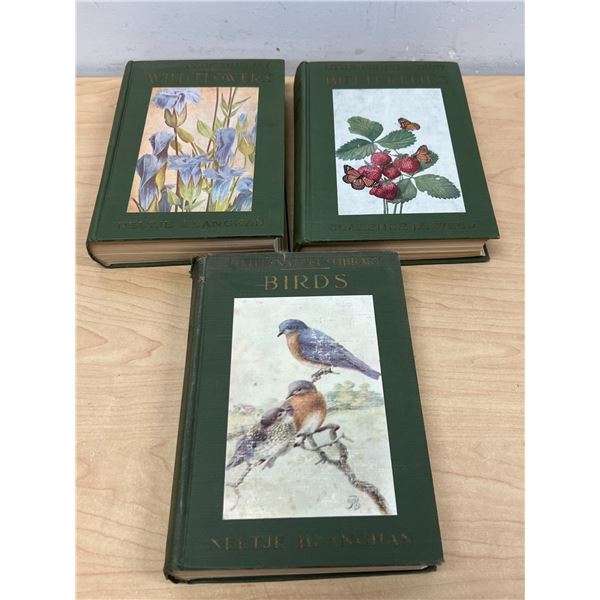 1920s Little Nature Library Books: Wild Flowers / Butterflies / Birds - see all photos