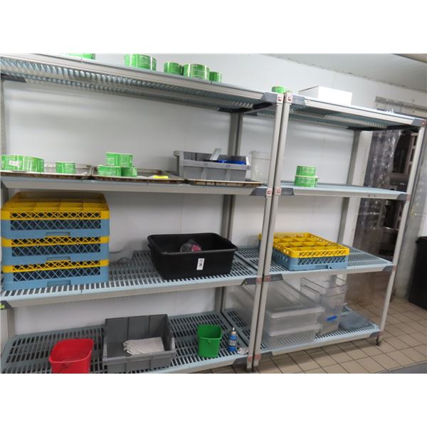 Cambros, Bus Pans, Supplies on Rack