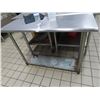 Image 1 : S/S  4'  Bullnose Island Table w/Undershelf