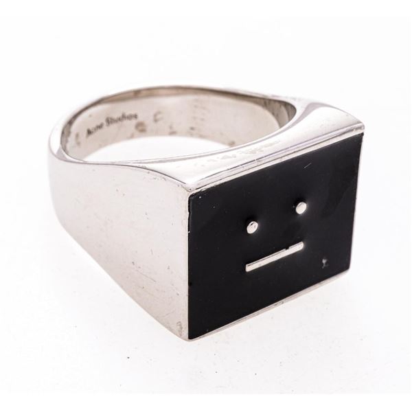 925 Sterling Silver Signet Style Rings Face
