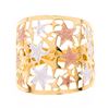 Image 2 : 18kt Gold Overlay Stacking Star Design Ring Size 8
