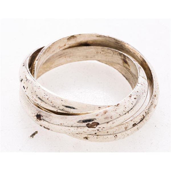 Sterling Silver 3 Band Ring Set - Interwoven