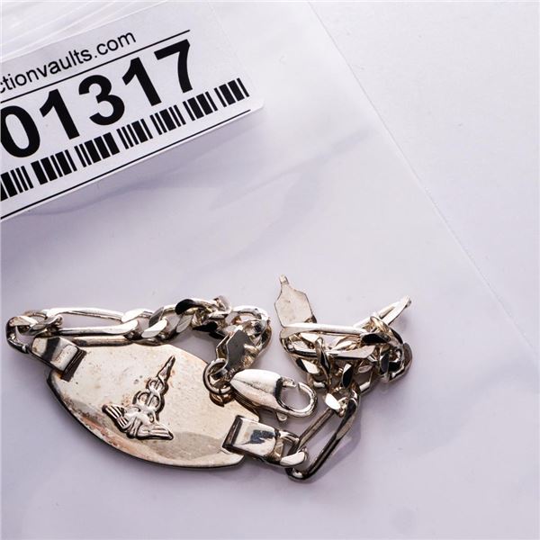 925 Sterling Silver Italy Medic Alert Bracelet