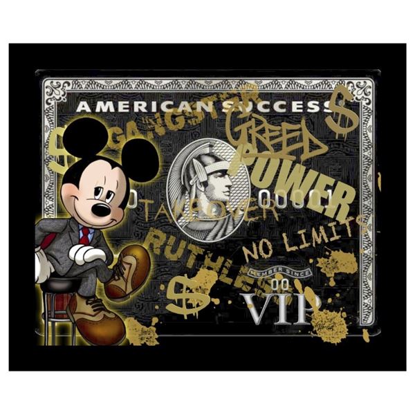Exclusive Artist "George Davis" Fine Art Giclee Canvas ''Mickey American Success'' Hand Signed - Shi
