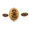Image 1 : Vintage Gemstone Broach & Earring Set