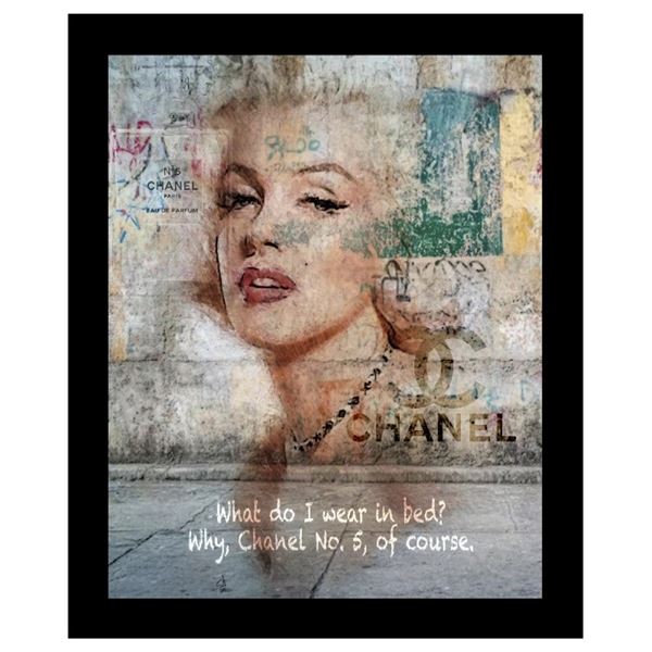 Exclusive Artist "George Davis" Fine Art Giclee Canvas ''Marilyn Chanel No 5'' Hand Signed - Ships i